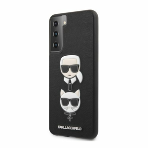 KLHCS21SSAKICKCBK Karl Lagerfeld Saffiano K&C Heads Kryt pro Samsung Galaxy S21 Black