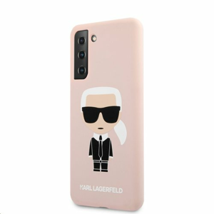 KLHCS21SSLFKPI Karl Lagerfeld Iconic Full Body Silikonový Kryt pro Samsung Galaxy S21 Pink