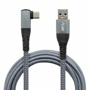 Link cable for VR 6M grey USB Type-C Nylon 90 degr.