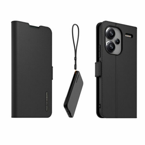 Made for Xiaomi Book Stand Pouzdro s Poutkem pro Xiaomi Redmi Note 13 Pro+ 5G Black