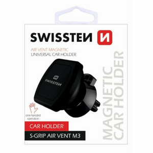 Magnetický držiak do ventilačnej mriežky Swissten S-GRIP Air Vent M3 Čierny