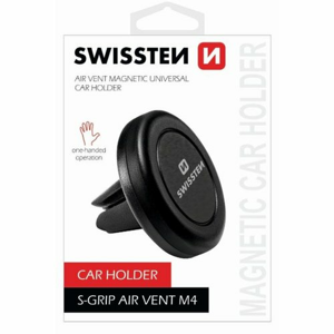 Magnetický držiak do ventilačnej mriežky Swissten S-GRIP Air Vent M4 Čierny