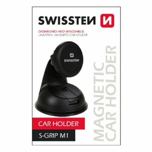 Magnetický držiak na palubnú dosku/čelné sklo Swissten S-GRIP M1 Čierny - porušené balenie