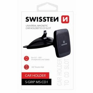 Magnetický držiak na palubnú dosku/čelné sklo Swissten S-GRIP M5-CD1 Čierny