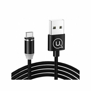 Magnetický kábel USAMS SJ293 U-Sure USB-C 2.1A 1m Čierny opletený
