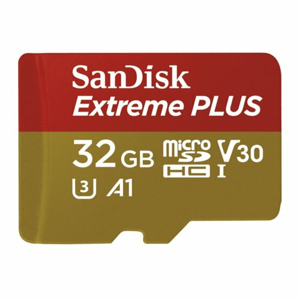 MicroSDHC karta SANDISK Extreme Plus 32GB 100MB/s + adaptér