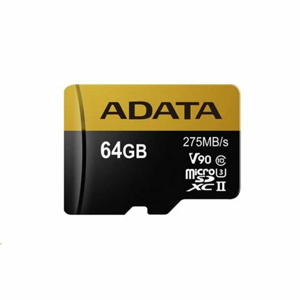 MicroSDHC/SDXC karta A-DATA UHS-II U3 karta 64GB Class 10 Ultra High Speed + adaptér