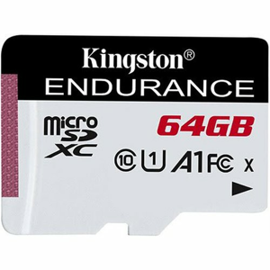 MicroSDXC karta KINGSTON 64GB High Endurance Class 10 UHS-I U1 (r95MB/s, w30MB/s) (bez adaptéra)