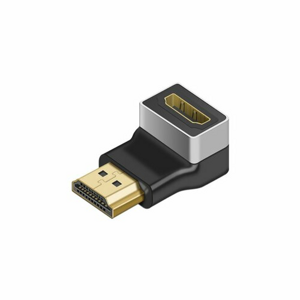 mobilNET 90° adaptér HDMI horný, čierny