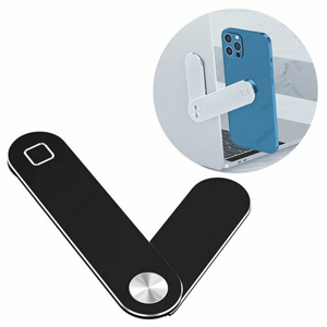 mobilNET magnetický bočný držiak telefónu na notebook, Square, čierna