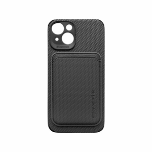 mobilNET plastové puzdro iPhone 14, čierna, MagSafe Wallet