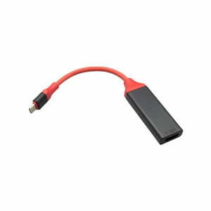 mobilNET redukcia z Type-C na HDMI, červený, Eko balenie