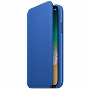 MRGE2ZM/A Apple Kožené Folio Pouzdro pro iPhone X Electric Blue