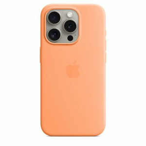 MT1H3ZM/A Apple Silikonový Kryt vč. Magsafe pro iPhone 15 Pro Orange Sorbet