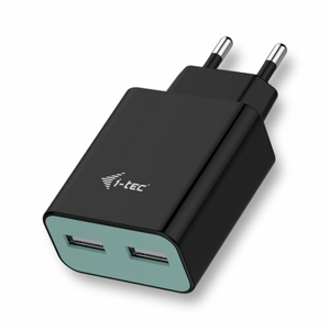 Nabíjací adaptér i-tec 2xUSB Power Charger 2.4A Čierny