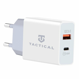 Nabíjací adaptér Tactical AR-PD-30W USB-A + USB-C QC 3.0 30W Biely