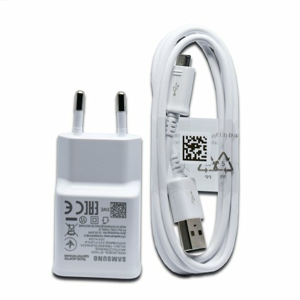 Nabíjačka Samsung EP-TA200EWE 15W +  Kábel ECB-DU4AWE MicroUSB 1m Biela (Bulk)