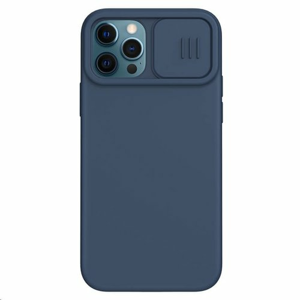 Nillkin CamShield Silky Magnetic Silikonový Kryt pro iPhone 12/12 Pro 6.1 Blue