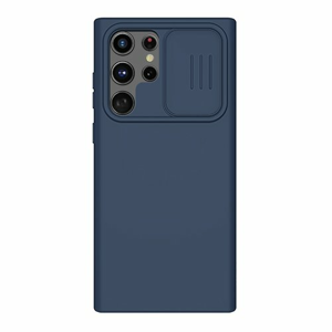 Nillkin CamShield Silky Silikonový Kryt pro Samsung Galaxy S22 Ultra Blue