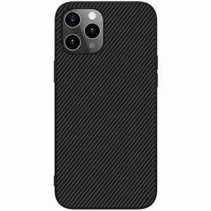 Nillkin Synthetic Fiber Ochranný Zadní Kryt pro iPhone 12/12 Pro 6.1 Black