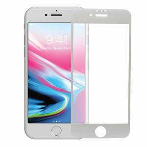 Ochranné sklo 5D Glass iPhone 6/6s celotvárové - biele (full glue)