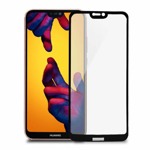 Ochranné sklo 6D Glass 9H Huawei P20 Lite celotvárové (full glue) - čierne