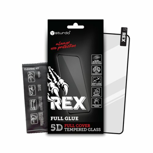 Ochranné sklo celotvárové pre iPhone 14 Pro Max, Sturdo Rex, čierne