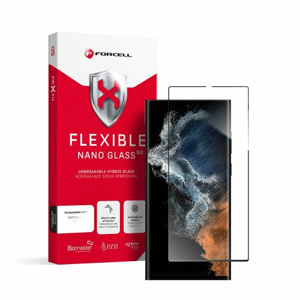 Ochranné sklo Flexi Nano 5D Samsung Galaxy S22 Ultra celotvárové - čierne