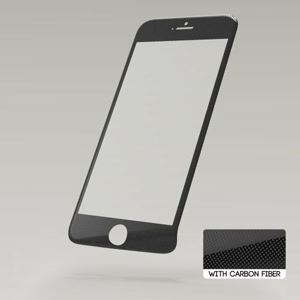 Ochranné sklo Sturdo 3D Fiber Carbon iPhone 6/6s celotvárové - čierne