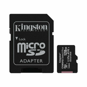 Pamäťová karta Kingston microSDXC Canvas Select Plus (128GB/class 10) + adaptér
