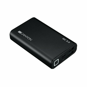 Power Bank Canyon 10000mAh Quick Charge 3.0 + Power Delivery Čierny