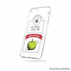 Priehľadné silikónové puzdro iPhone X, vzor jablkovica