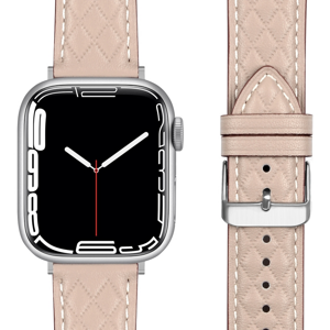 PROTEMIO 67486
LATTICE BAND Kožený remienok pre Apple Watch SE / SE 2022 / SE 2023 (44mm) béžový