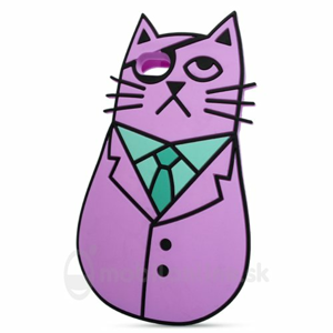 Puzdro 3D TPU iPhone 6/6s One eye cat - ružové