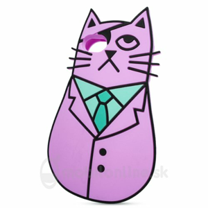 Puzdro 3D TPU iPhone 7/8 One eye cat - ružové