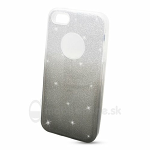 Puzdro 3in1 Shimmer TPU iPhone 5/5s/SE - strieborno-čierne