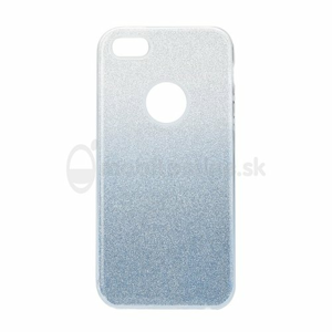 Puzdro 3in1 Shimmer TPU iPhone 5/5s/SE - strieborno-modré