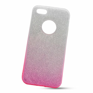 Puzdro 3in1 Shimmer TPU iPhone 5/5s/SE - strieborno-ružové*
