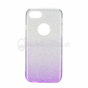 Puzdro 3in1 Shimmer TPU iPhone 7/8 strieborno-fialové