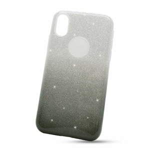 Puzdro 3in1 Shimmer TPU iPhone X/Xs - strieborno-čierne