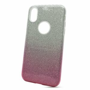 Puzdro 3in1 Shimmer TPU iPhone X/Xs - strieborno-ružové*
