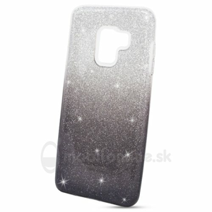 Puzdro 3in1 Shimmer TPU Samsung Galaxy A8 A530 2018 - čierno-strieborné