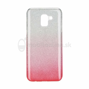 Puzdro 3in1 Shimmer TPU Samsung Galaxy J6 J600 - strieborno-ružové