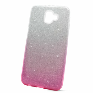 Puzdro 3in1 Shimmer TPU Samsung Galaxy J6+ J610 - strieborno-ružové