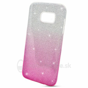 Puzdro 3in1 Shimmer TPU Samsung Galaxy S7 Edge G935 - ružovo-strieborné