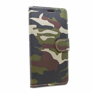 Puzdro Army Camouflage Book Samsung Galaxy A70 A705 - zelené