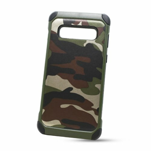 Puzdro Camouflage Army TPU Hard Samsung Galaxy S10 G973 - zelené