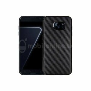 Puzdro Carbon Fiber TPU Samsung Galaxy S7 Edge G935 - čierne