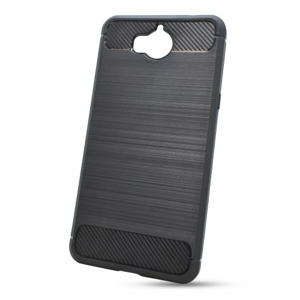 Puzdro Carbon Lux TPU Huawei Y6 2017 - čierne