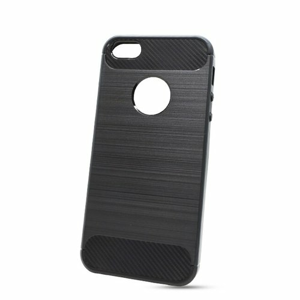 Puzdro Carbon Lux TPU iPhone 5/5s/SE - čierne